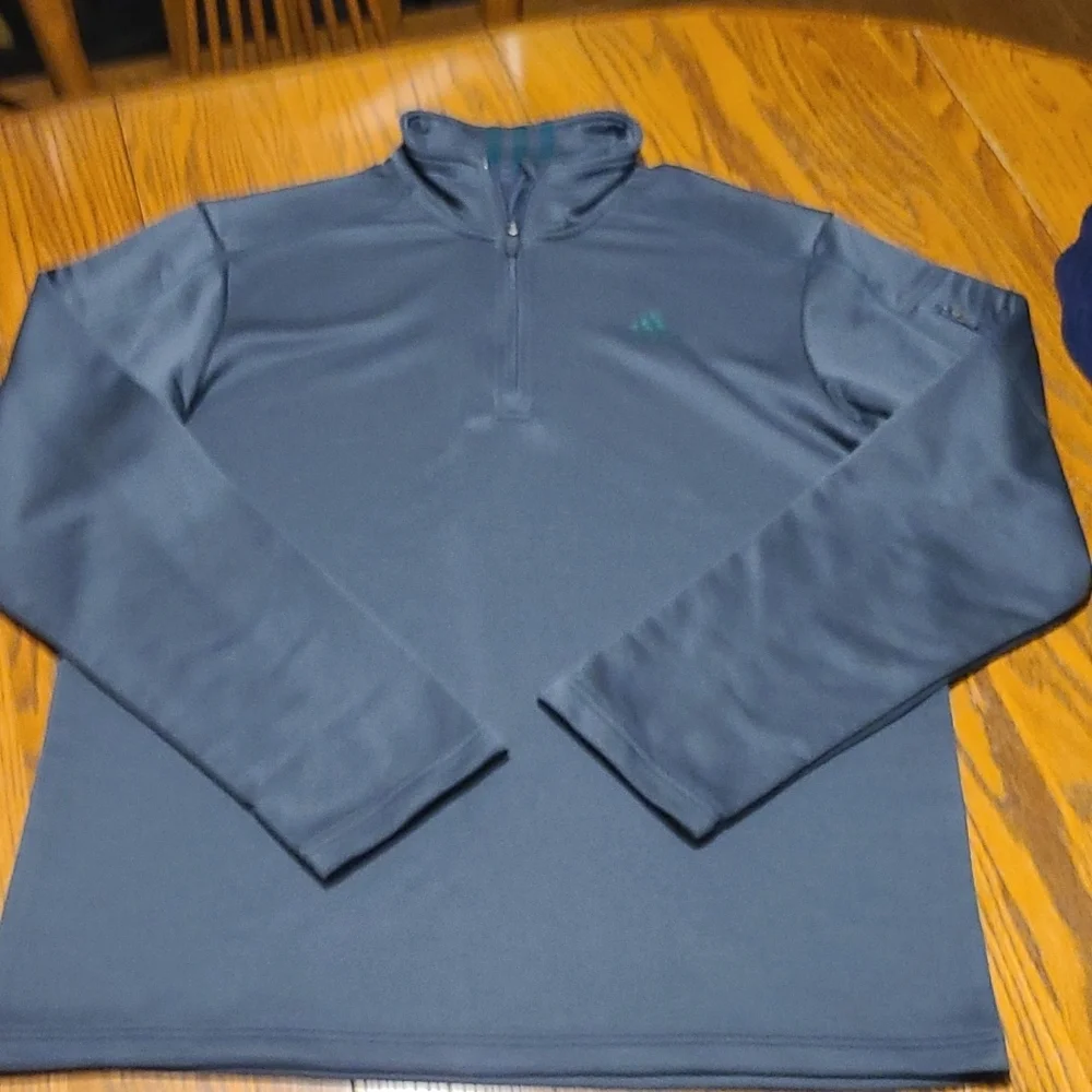 Adidas 1/4 Zip Long Sleeve Shirt - Medium